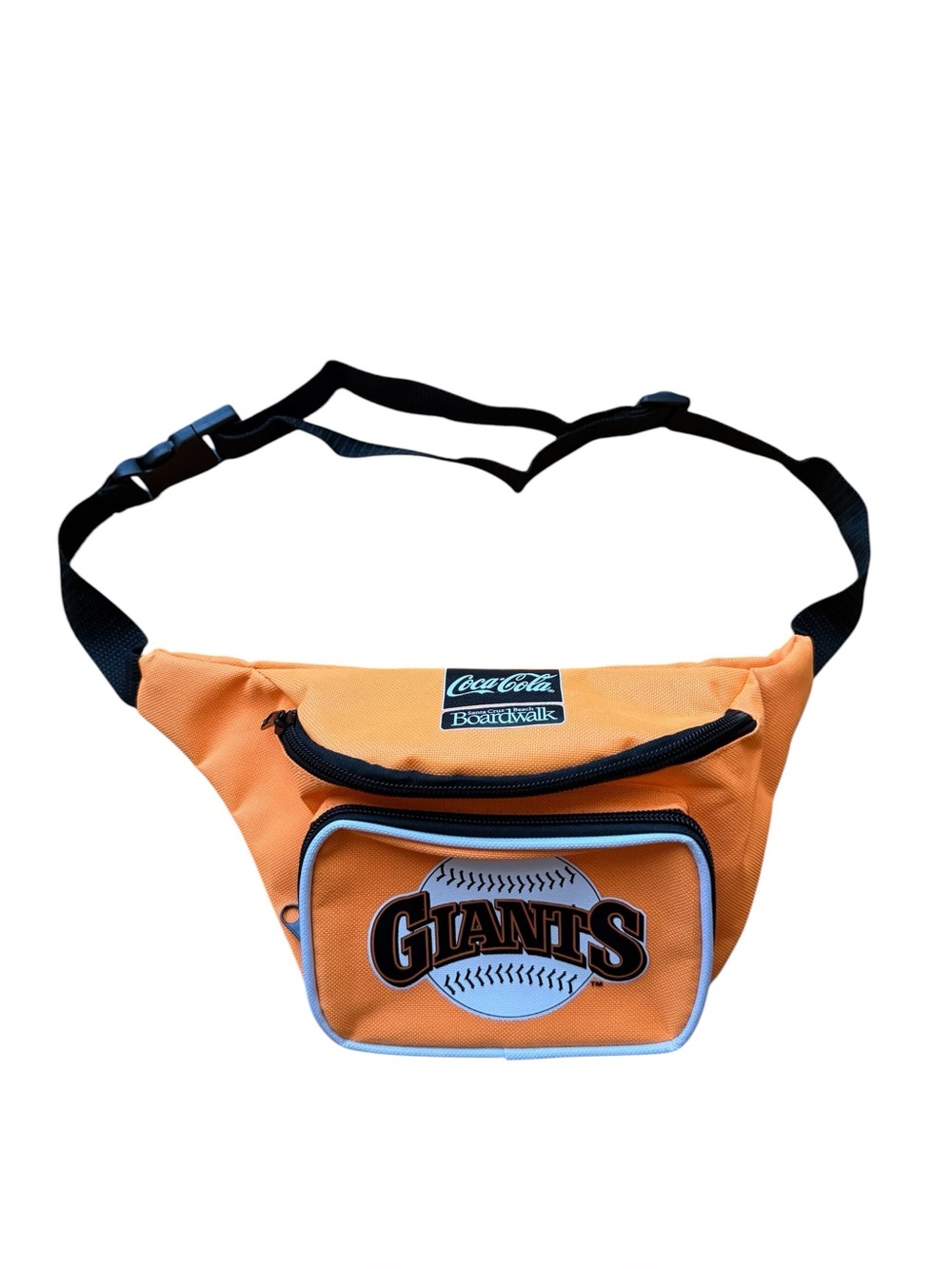 SF Giants Coca-Cola Santa Cruz Beach Boardwalk Belt Bag Fanny Pack Orange